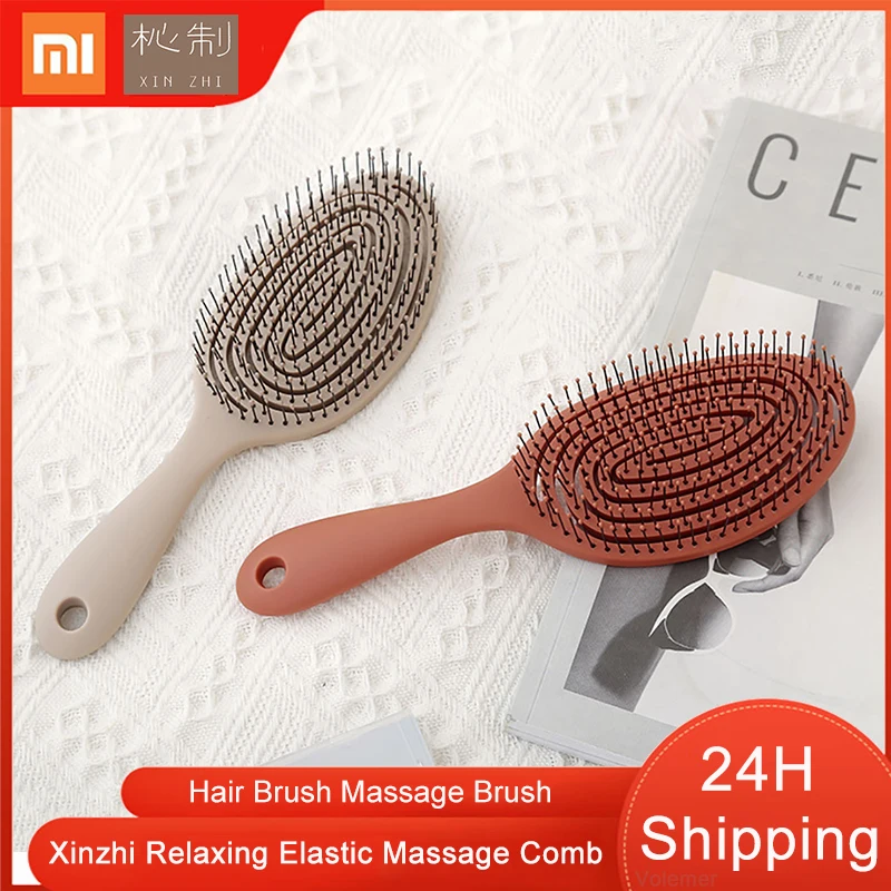 

Hot Xiaomi Youpin Xinzhi Relaxing Elastic Massage Comb Portable Hair Brush Massage Brush Magic Brushes Head Combs