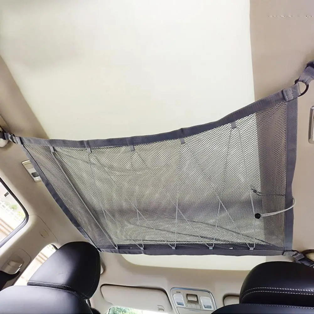 Net Bag Adjustable High Toughness Polyester Zipper Drawstring Ceiling Pocket for Car | Автомобили и мотоциклы