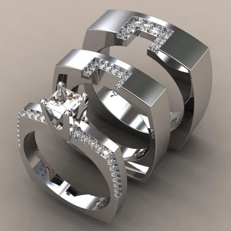 N997 ring Iced Out кольца для мужчин и женщин из нержавеющей стали большой камень геометрическое квадратное кольцо на палец золотого цвета большие сердца мужские кольца O3N950 - Цвет основного камня: N997 ring