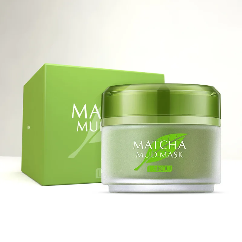 

85g Matcha Mud Mask Acne Treatment Accuse Oil Blackhead Removal Deep Pores Cleanser Organic Green Tea Facial Mask Cream