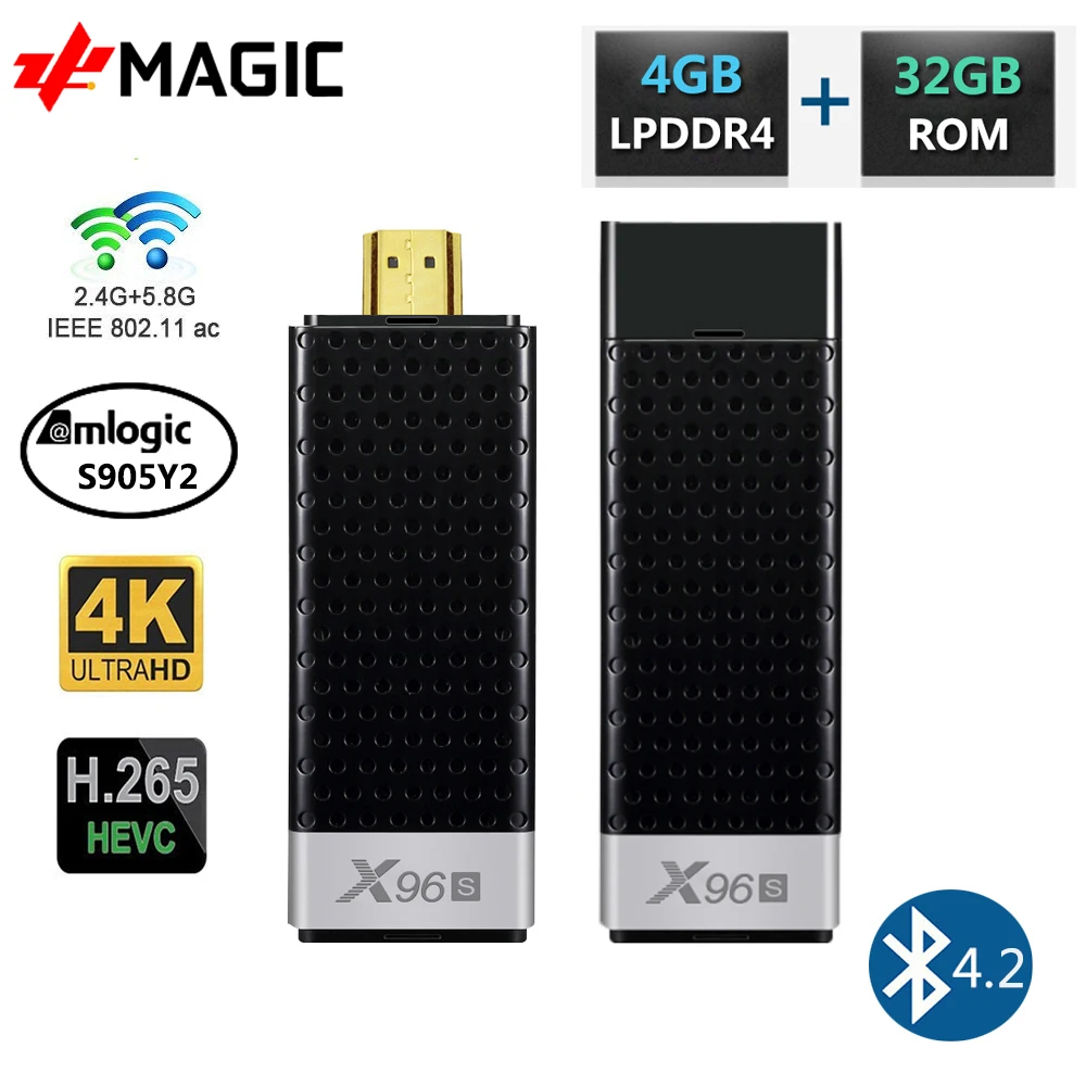 X96S ТВ приставка мини ПК Android 9 0 Amlogic S905Y2 4 Гб RAM 32 eMMC BT4.2 4K HD 5G WiFi PK X96 смарт android