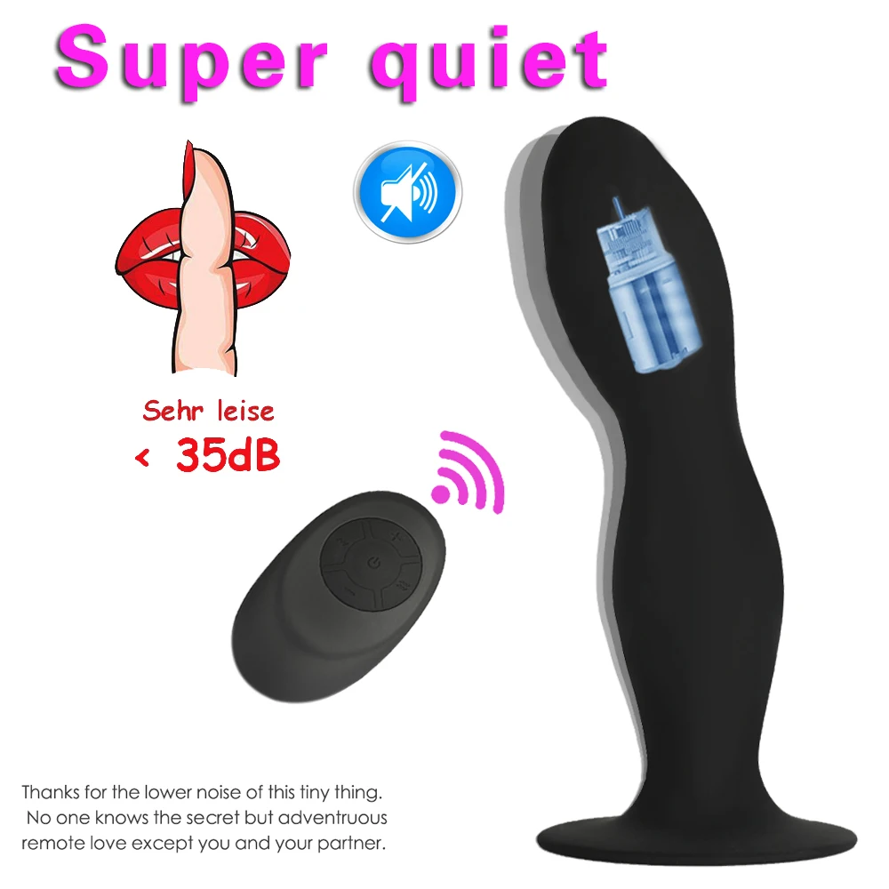 секс Беспроводной дистанционного Дилдо Вибратор Anal Plug простаты Массажер с