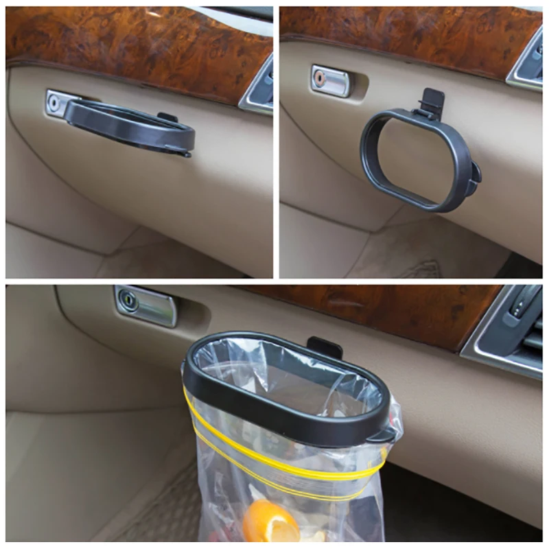 

Car Trash Bag Auto Trash Vehicle Frame Garbage Bag Storage Hanging Holder Can Foldable Car Organizer Frame Auto Car Accessories