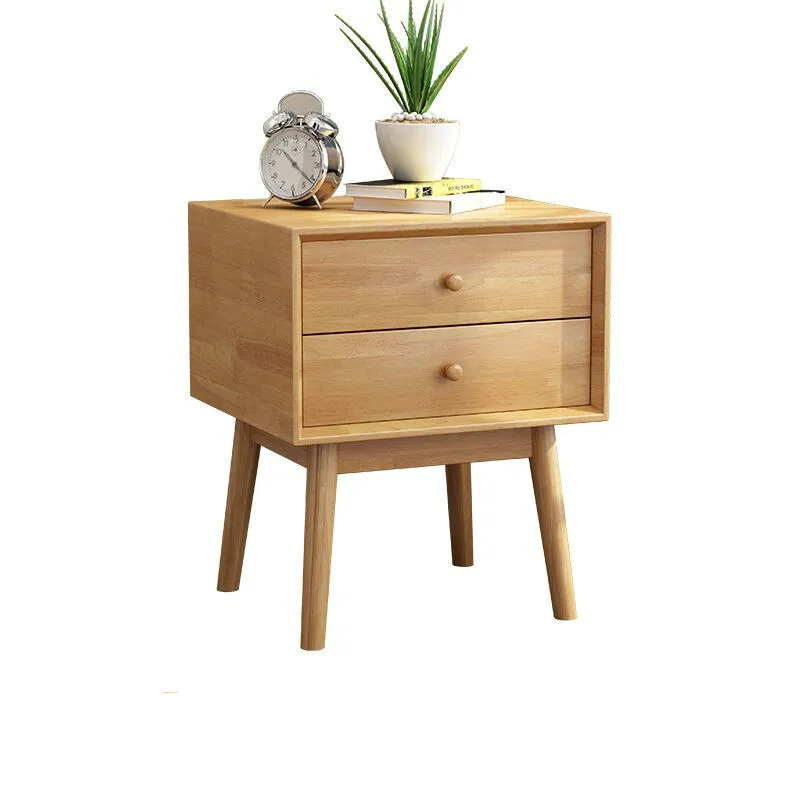 

All Solid Wood Bedside Cabinet Simple Nordic Modern Bedroom Locker Receiving Storage