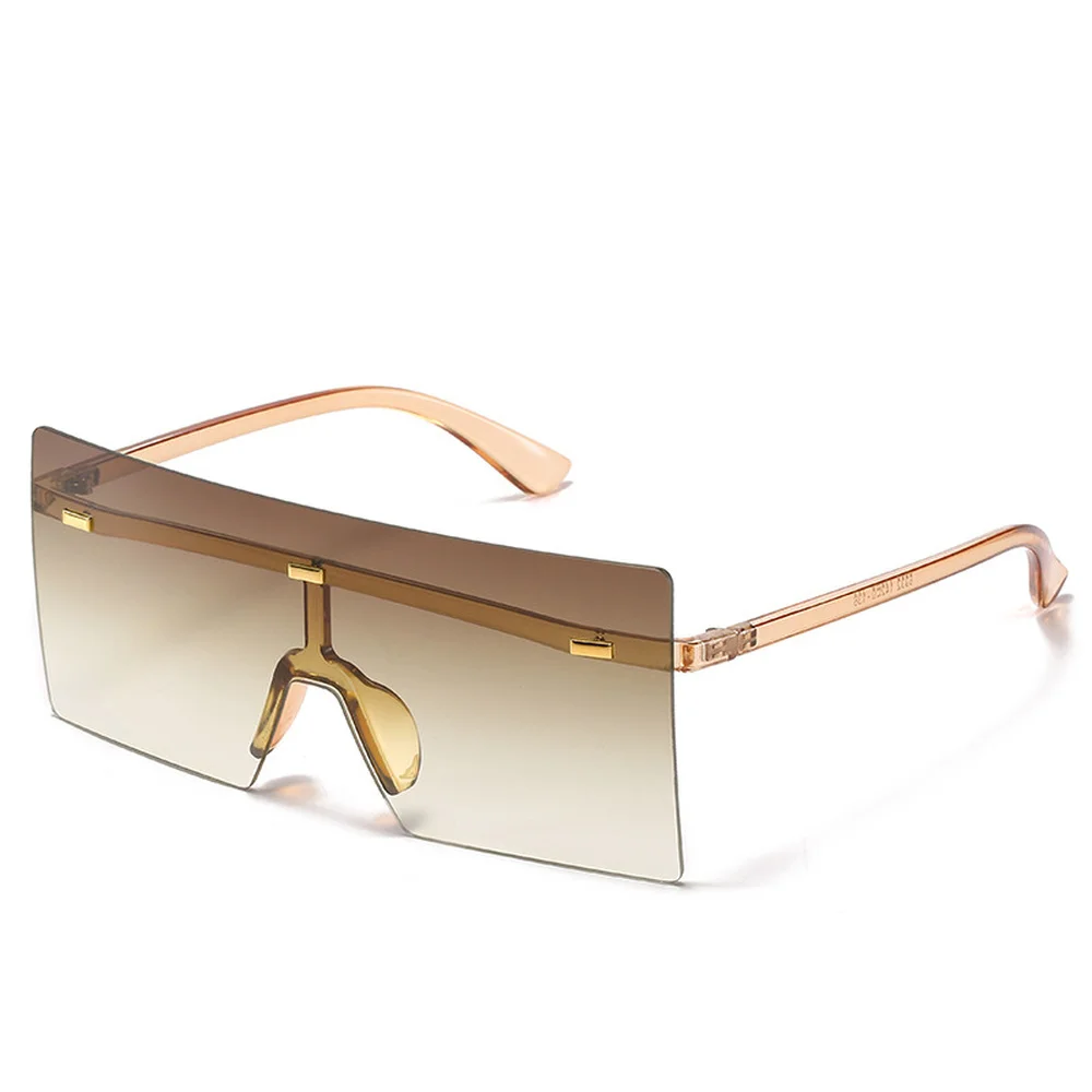 

Негабаритные солнцезащитные очки с плоским верхом Для женщин Роскошные Дизайнерские пластиковая оправа для очков квадратный цельный град...