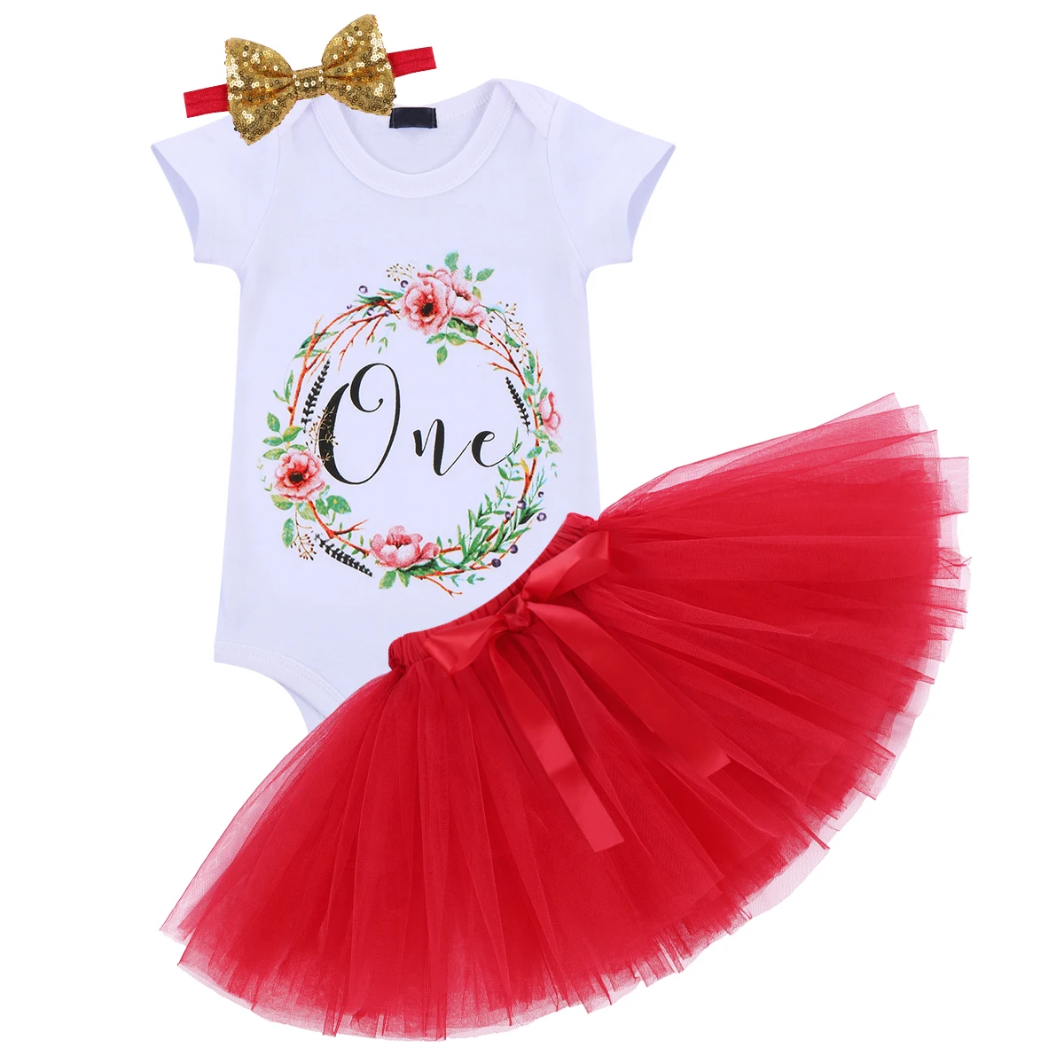 1Y Newborn Baby Girls Summer Birthday Dress 1st Birthday Party Newborn Infantil Tutu 3pcs Outfits Cake Smash Dress And DailyWear