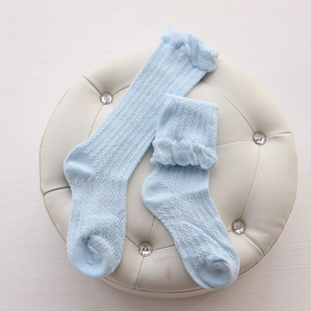 Bbay/высокие носки Хлопковые гольфы для новорожденных девочек и мальчиков летние