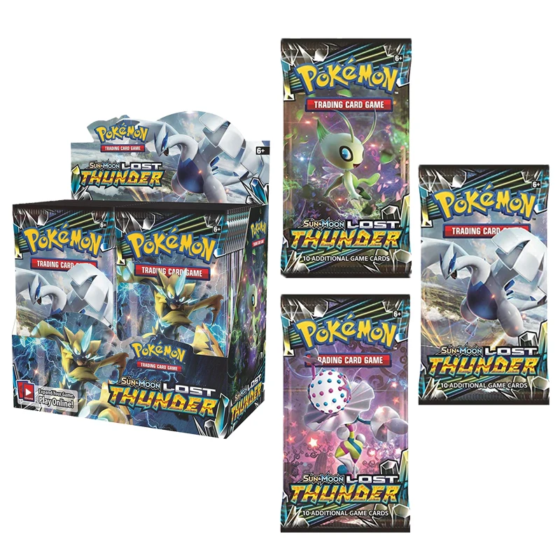 

Card Game Kids Collectie Speelgoed Pokemon Card 324 Kaarten Kaart Zon & Maan Verloren Thunder Booster Box (Pak Van 36) Trading