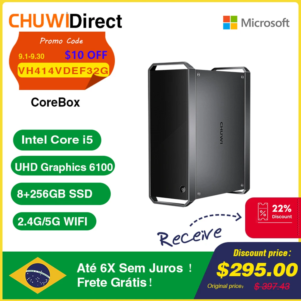 Review CHUWI CoreBox Windows 10 Mini PC Intel Core i5 Mini Desktop 4K Decoding 8GB RAM 256GB SSD Gigabit Ethernet 2.4G/ 5G Wifi