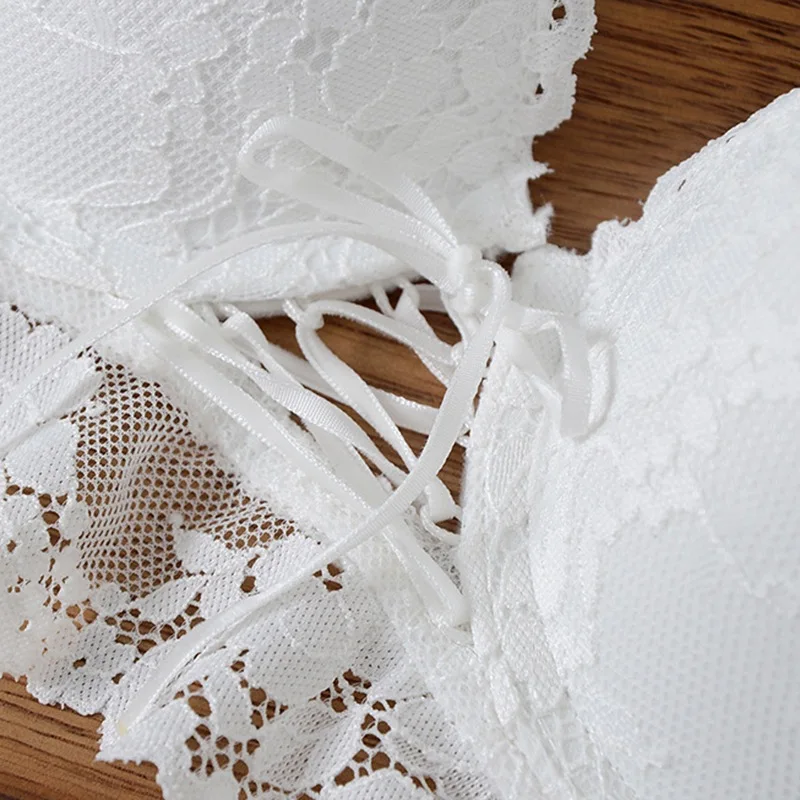 

New Women's Sexy Lace Breathable Double Shoulder Strap Ladies Thin Underwear Beauty Back