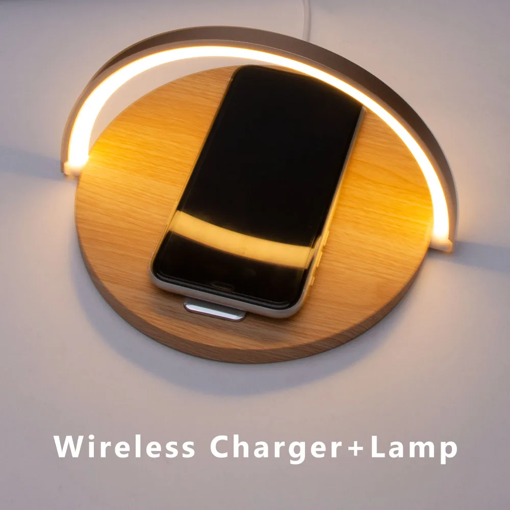 modern led table lamp for bedroom wireless charging cell phone bluetooth speaker bedside lamp table light wireless desk lamp led free global shipping