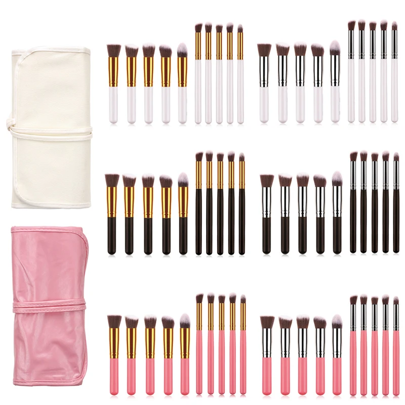 Набор брендовых многофункциональных кисточек для макияжа с плоской головкой 7