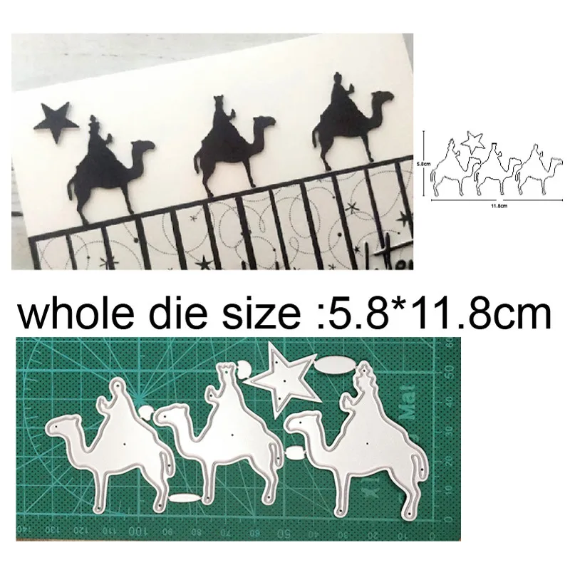 

Camel Prayer Metal Cutting Dies Embossing Die Cut Decoration Scrapbooking dies Paper Craft Knife Mould Blade Punch Stencils dies