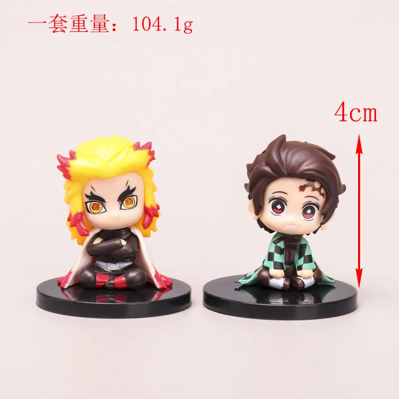 

Japan Anime Cartoon 5 Styles Sitting Posture Demon Slayer PVC Character Kawaii Tanjiro Nidouko Anime Doll Ornaments Kids Gifts