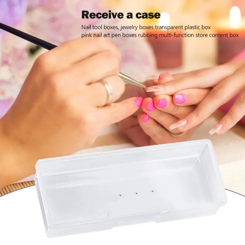 Маникюрный набор для хранения ювелирных изделий Пластик прямоугольный нейл арта