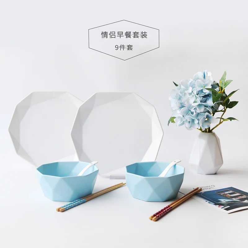 Набор посуды из 7 предметов Простой комбинация домашний подарок керамический