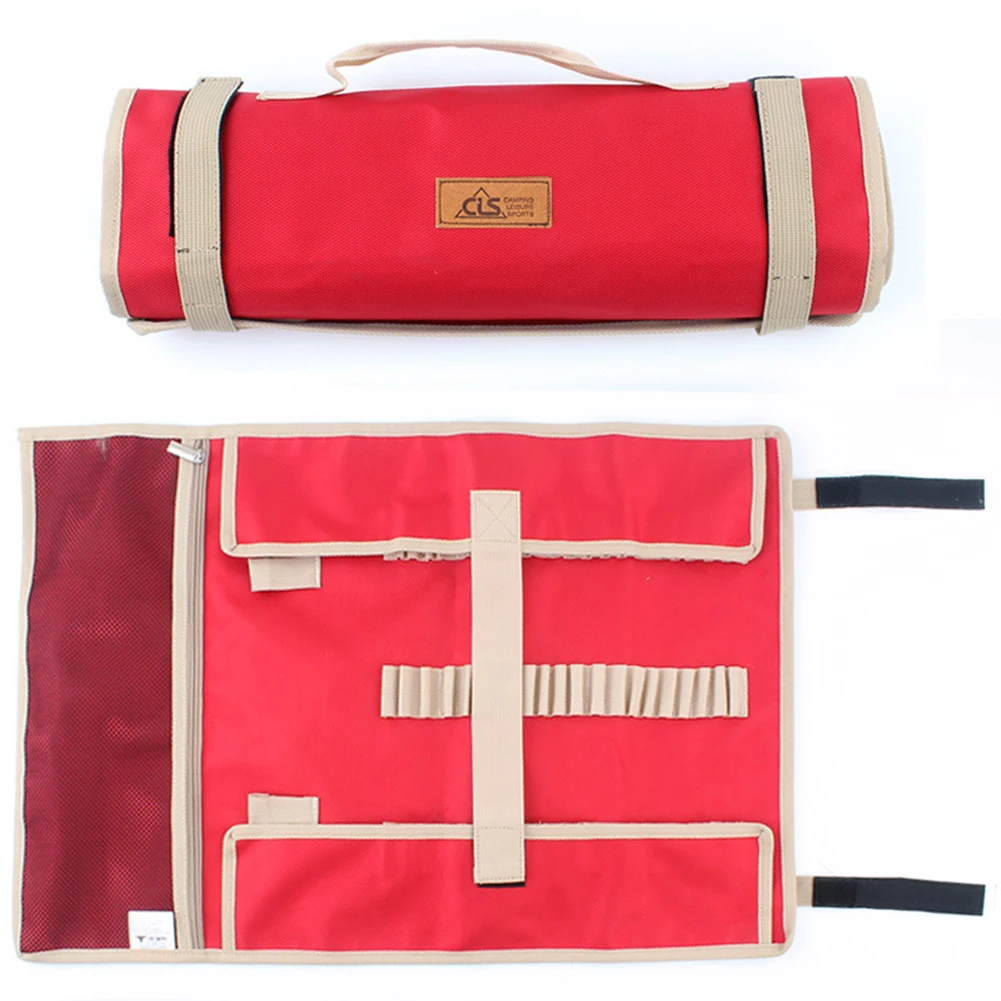 

Storage Tent Nail Bag Red/Khaki Strong Supplies Tool Wind Rope With Handle