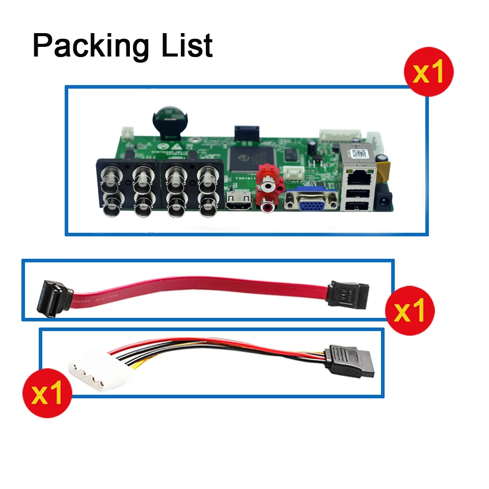 AHD CVI TVI IP CVBS 5 в 1 8CH 5MP DVR плата XMEye ONVIF CCTV основная |