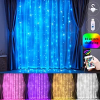 16 color changing fairy curtain lights 3m usb remote control string lights for bedroom decor garland christmas holiday lighting