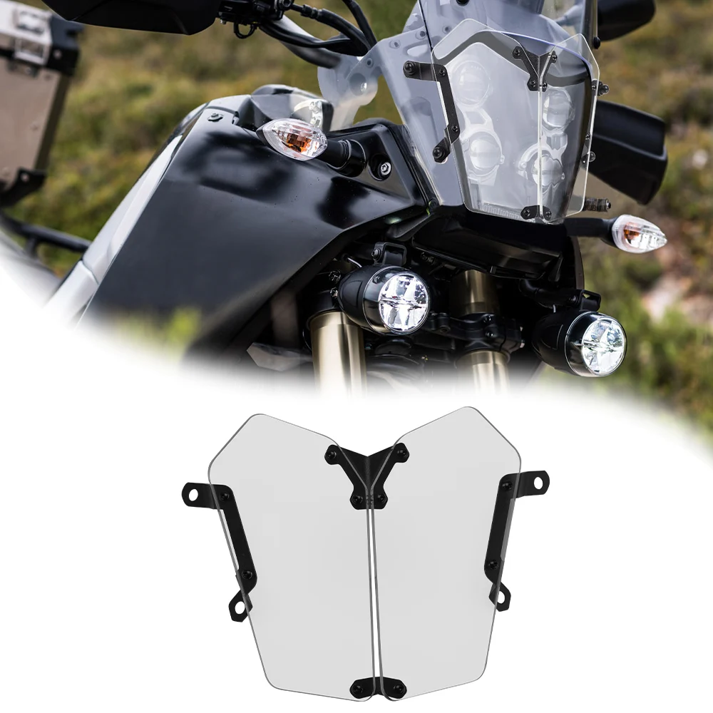 

Защитное стекло для фар Yamaha Tenere 700 2019-2020, большой абажур, защитная рамка, Защитная линза, крышка, доступ к мотоциклу