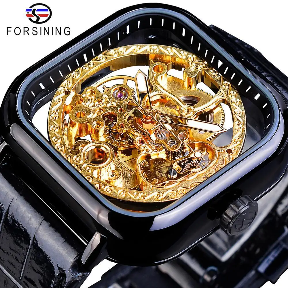 

Forsining New Men's Fashion Mechanical Watch Hollow Out Automatic Mechanical Watch Stainless Steel Watch