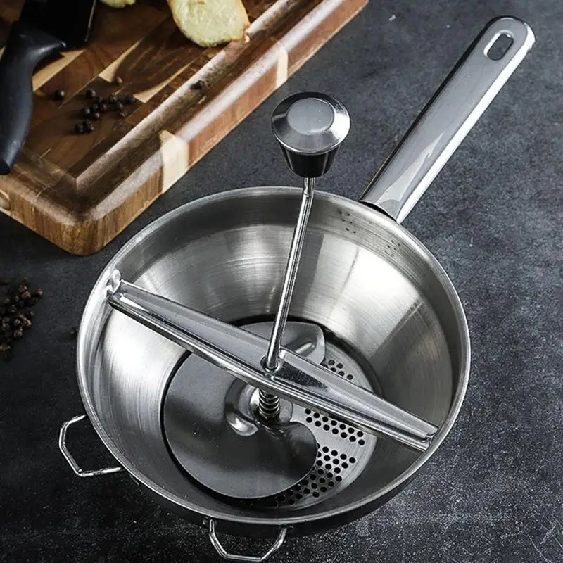 1pc Potato Mashers Ricers Kitchen Cooking Tools Stainless Steel Pressure Mud Puree Vegetable Fruit Press Maker Garlic Presser | Дом и сад