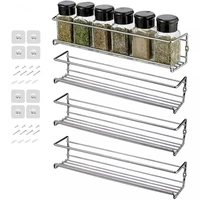 wall mount spice rack organizer single layer seasoning hanging spice storage rack for home restaurant kitchen bathroom