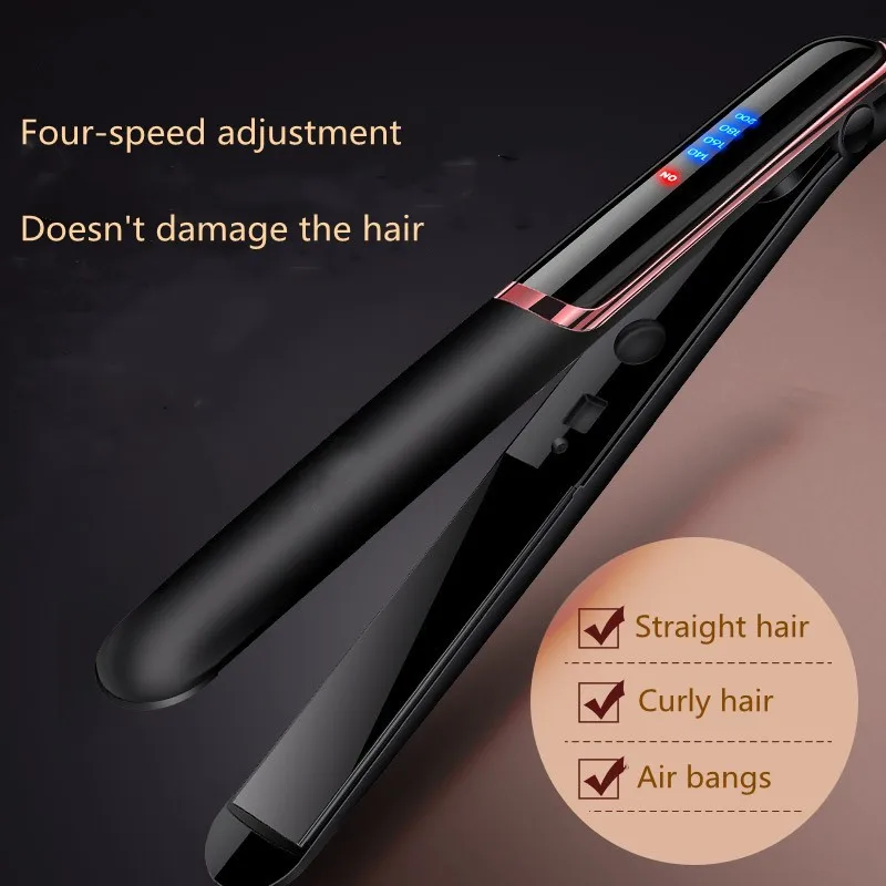 

New Hair Straightener Four-speed Dual-use For Straight Hair and Curly Hair PTC Corrugated Hair Curler Not Hurt Hair Styling Tool