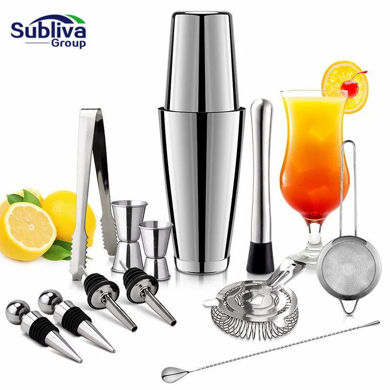 

13 шт./набор, шейкер для коктейлей из нержавеющей стали