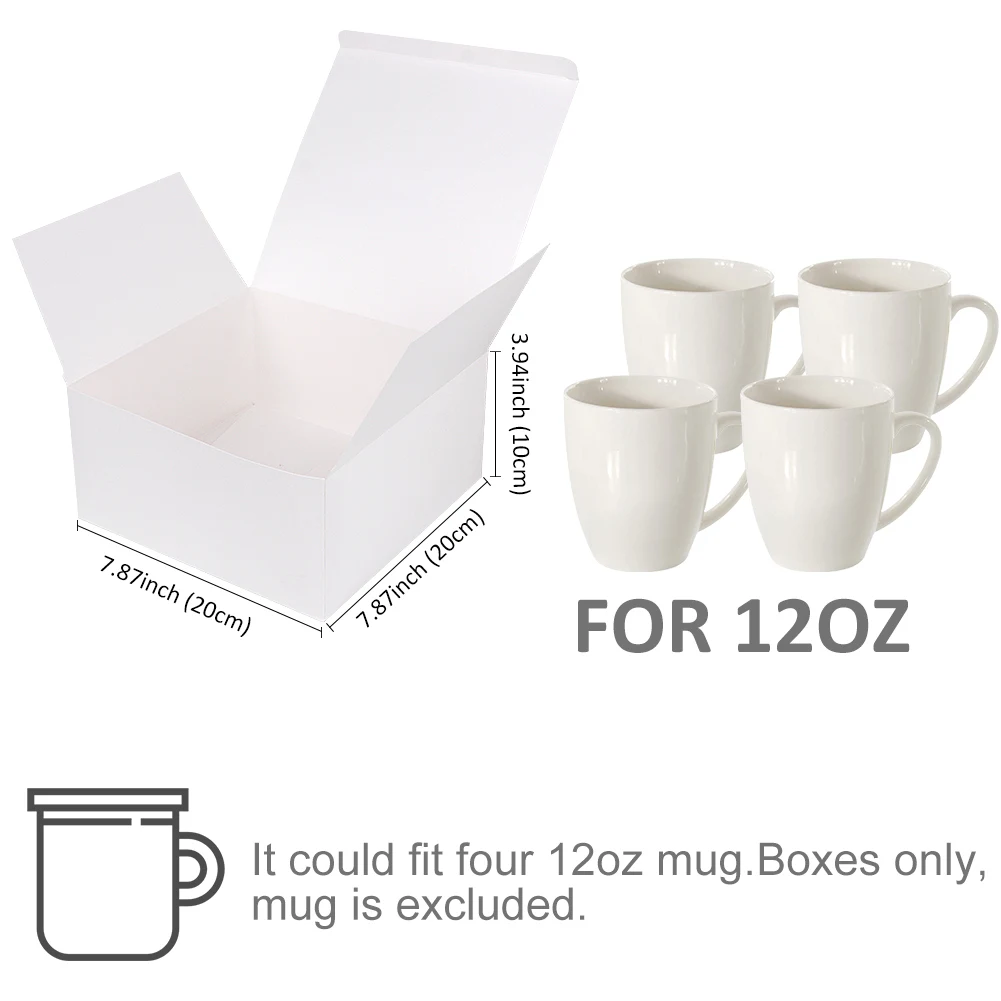 OurWarm 10 шт. рождественские подарочные коробки из крафт бумаги с крышками 8x8x4 дюйма