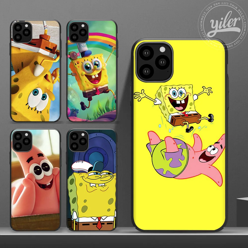 Чехол Funda для iPhone 11 Губка Боб Чехол для iPhone XS Max XR Телефон чехол для iPhone 6 7 8 Plus SE 11 Pro Max X 5s SE 6 Чехол