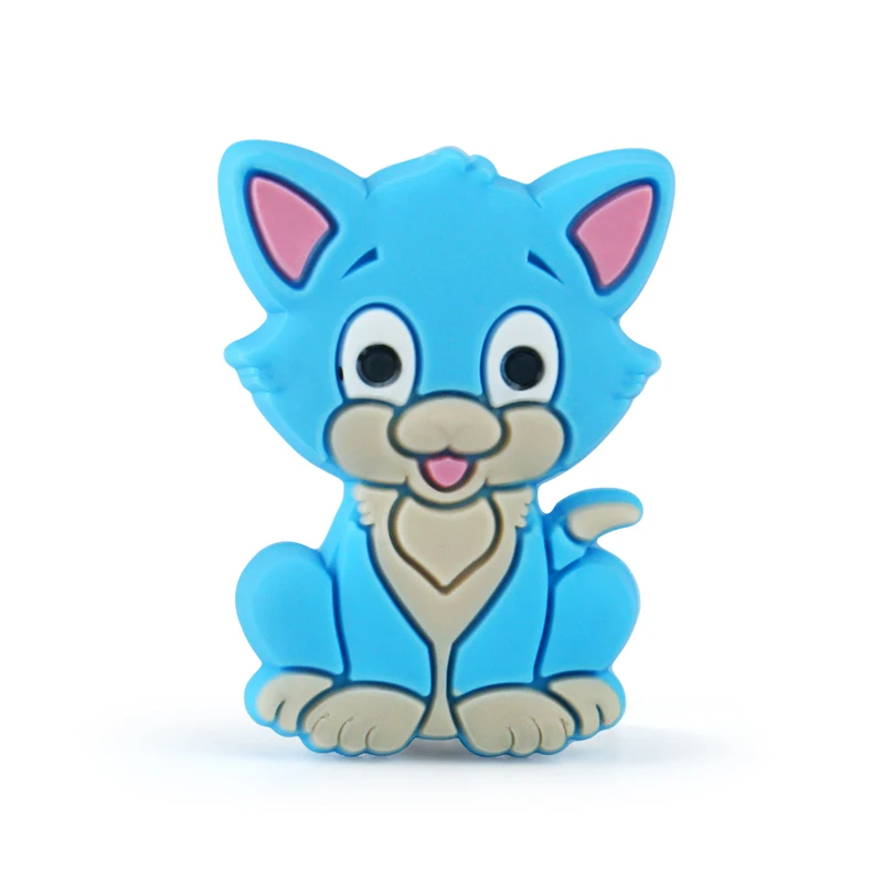 Sky Blue Keep& Grow, 10 шт., мини-силиконовые бусины для кошек, без бисфенола, Детские Прорезыватели для зубов, бисерное ожерелье DIY, силиконовые детские товары, игрушки для прорезывания зубов - Цвет: Sky Blue