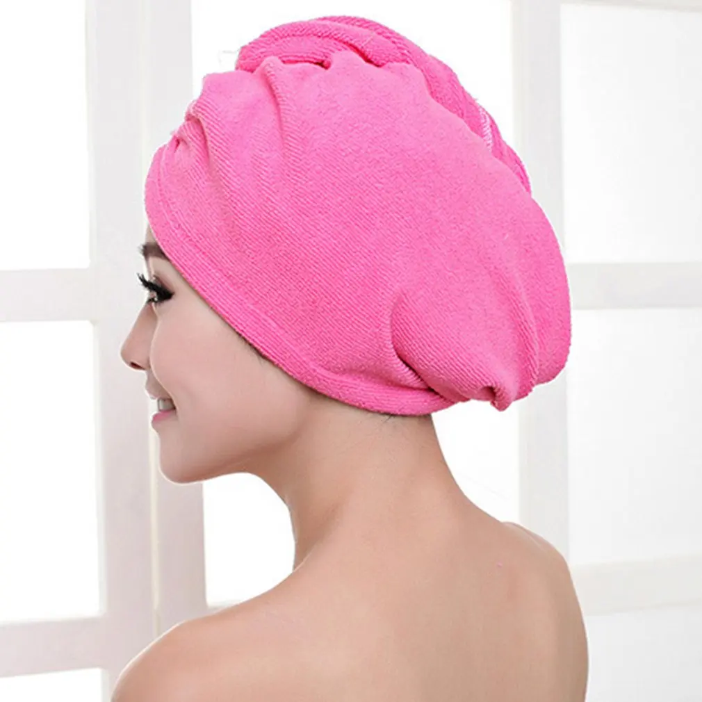 

5 Colors Drying Hair Towel Hair Magic Quick Dry Microfiber Bath Hair Towel Drying Turban Wrap Cap Spa Bathing Hat