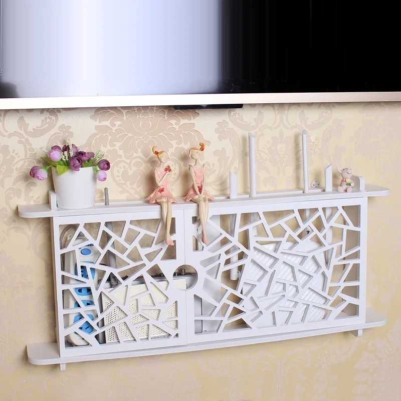 

multifunctional wall hanging Europe receiving creative router storage rack hanger cabinet TV set-top box shelf socket cover