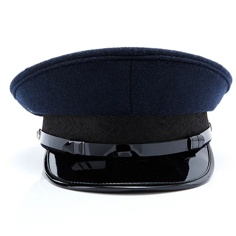 

Military hat cornice hat saddle type big brim hat woolen material big cap factory property security hat