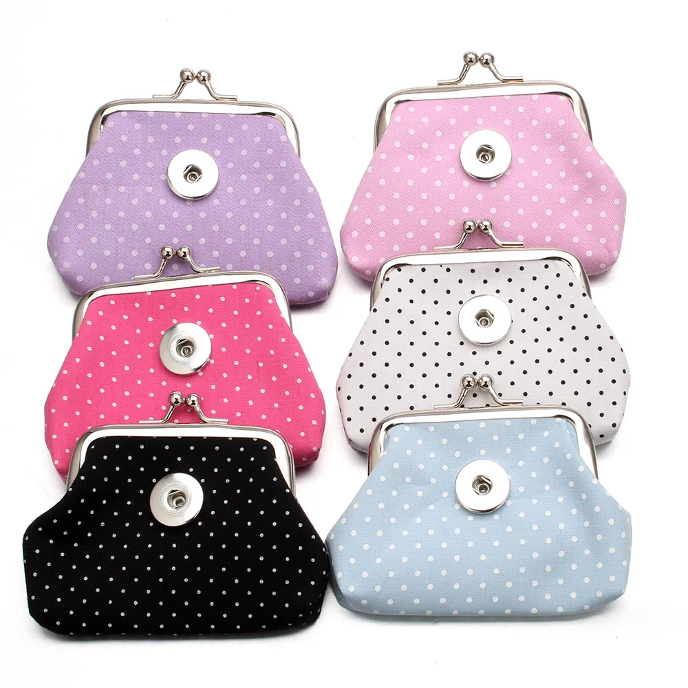 Маленькие кошельки с застежкой 18 мм 6 цветов ювелирные изделия в горошек сумочки