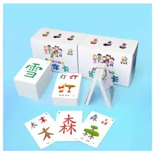 New 250PCS/Set Learning Chinese Word Language Flash Card Kid Baby Flash Card Memory Game classroom Educational Toy For Children
