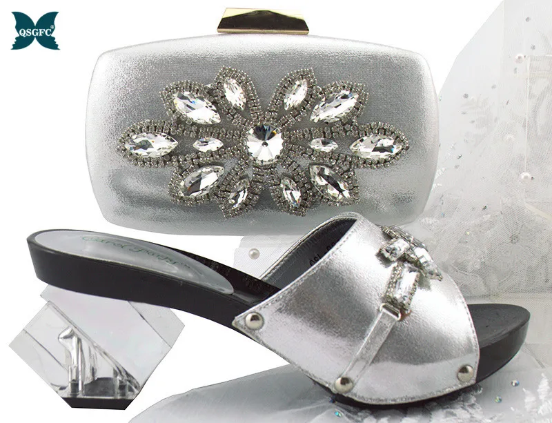 2020 по последней моде Итальянский дизайн Дамские вечерние комплект из обуви и