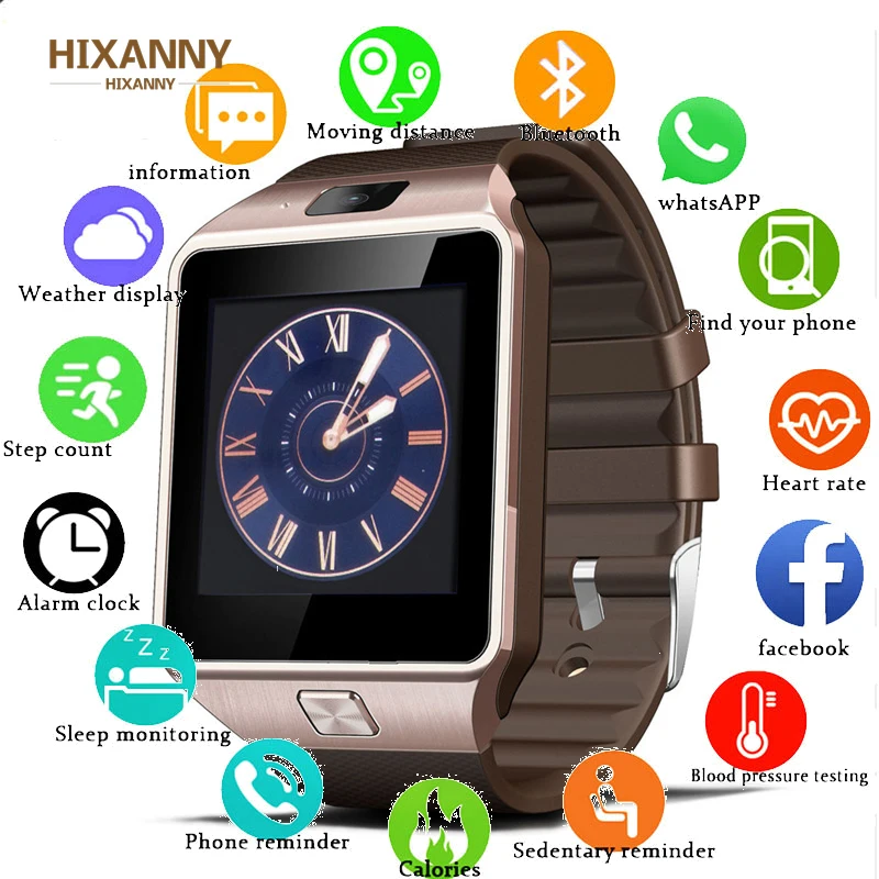 Умные часы DZ09 электронные мужские для iPhone samsung Android мобильный телефон Bluetooth SIM