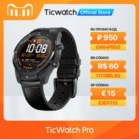 ticwatch pro 512mb smart watch men%e2%80%98s watch wear os for ios android nfc payment built in gps waterproof bluetooth smartwatch