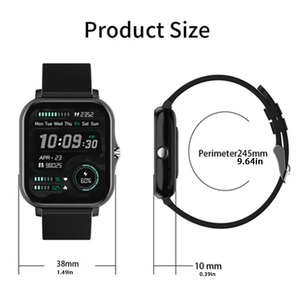 

H20 1.69inch Smart Watch Men Full Touch Fitness Tracker Blood Pressure Smart Clock Women GTS Smartwatch for Xiaomi