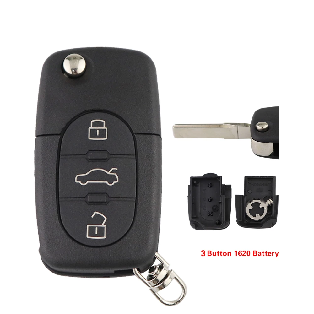 YIQIXIN откидной складной удаленный автомобильный ключ для Audi A2 A3 A4 A6 A8 TT B5 RS4 Quattr держатель батареи CR2032/CR1620 чехол-брелок