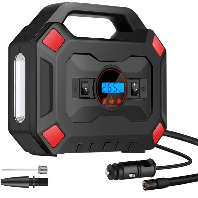 Портативный воздушный компрессор для шин 12 В Умный Цифровой насос со