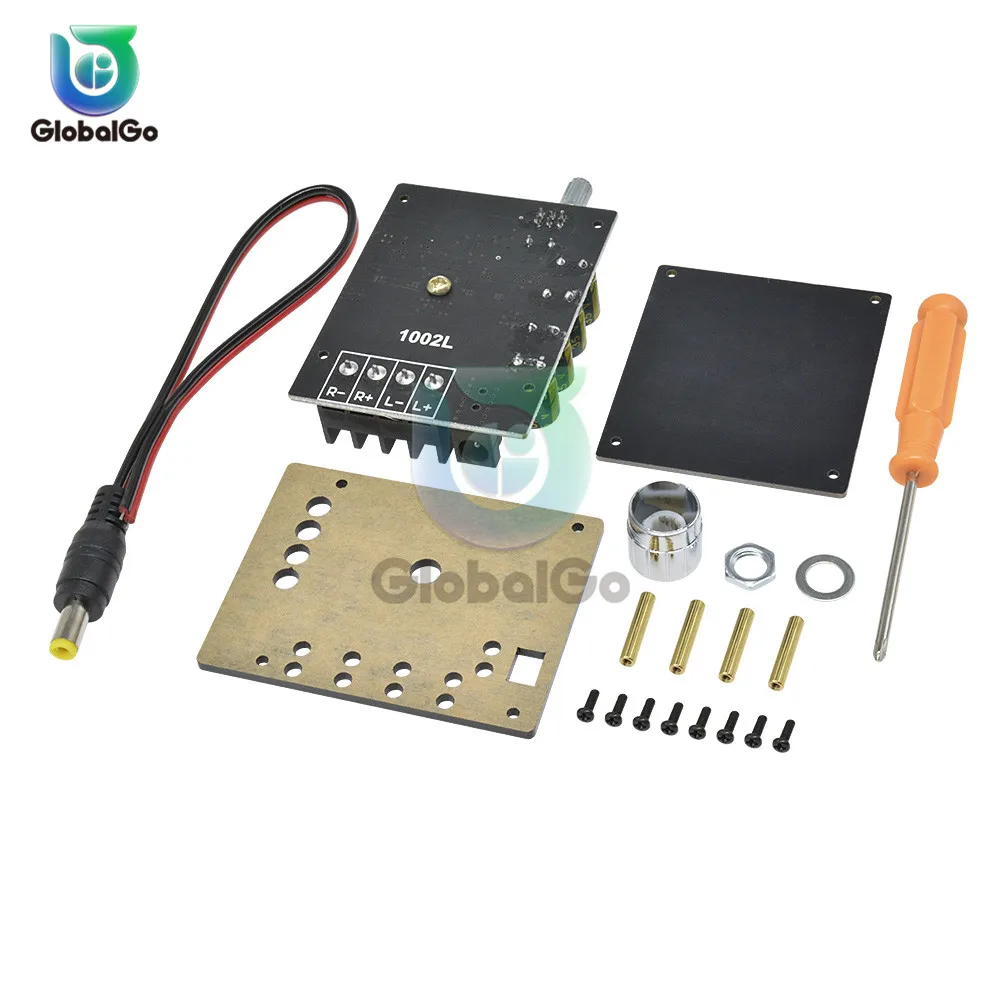 100WX2 Mini Bluetooth 5.0 Wireless Audio Power Digital Amplifier Board Stereo Amp DC 12V 24V 50W 80W With Adjustment Knob | Инструменты