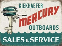 kiekhaefer mercury outboard boat motor sale and service tin sign