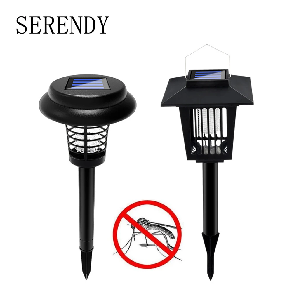 

Lighting Trap 2in1 2 Styles Solar Mosquito Killer Lamp Outdoor Bug Zapper Light Anti Fly Insect For Garden Lawn Camping Lantern