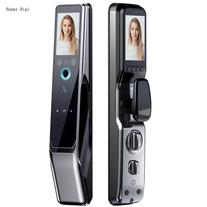 

facial recognition Fingerprint Lock Automatic Large Screen Home Anti-Theft Door with ock Intelligent lock smart door lock