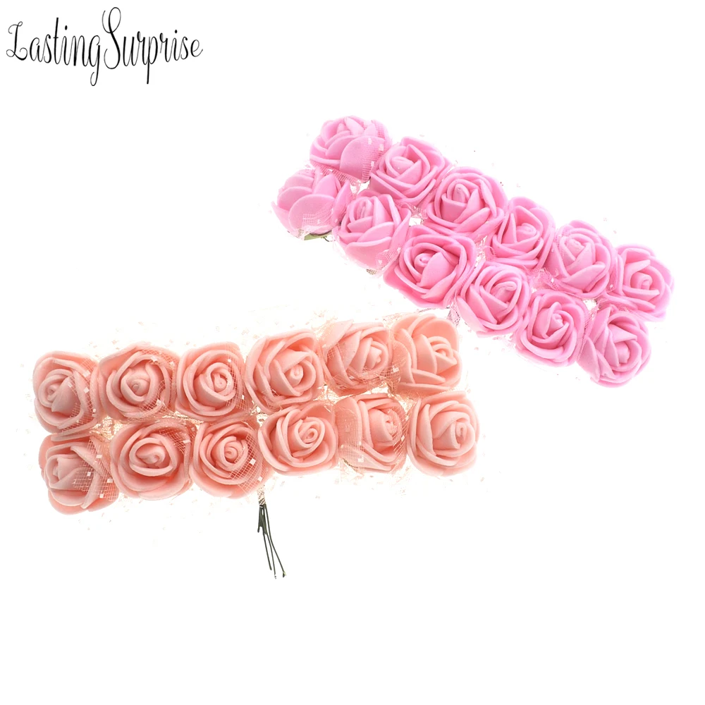 144 шт. искусственные поролоновые розы разноцветные цветы для украшения дома