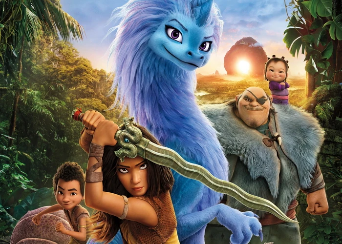 

Disney Raya and The Last Dragon Party Backdrops Backdrop Children's Birthday Party Wall Decorations Backdrop Stand