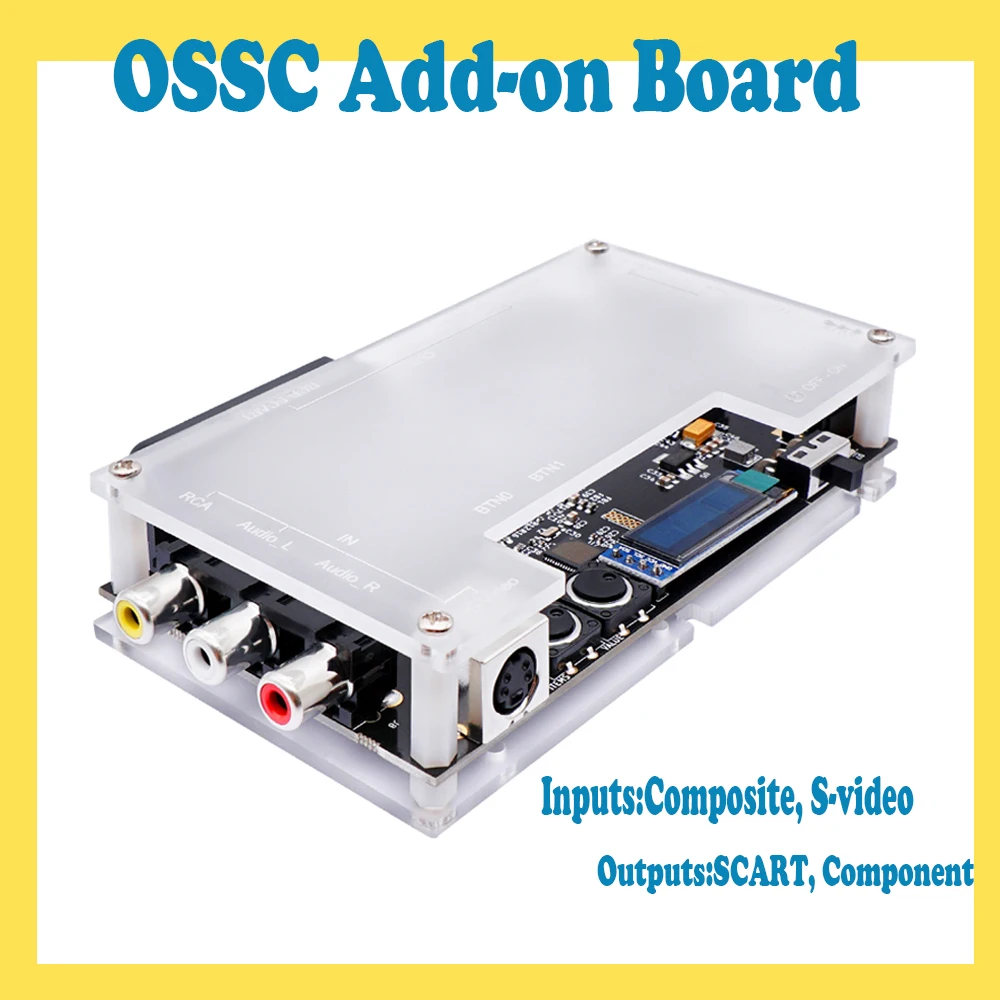 

OSSC Add-on Board Linedouble and Smoothing Mode with Composite and S-video Input for NTSC/PAL Retro Game console accessories